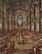 MAGNASCO, Alessandro The Observant Friars in the Refectory oil on canvas